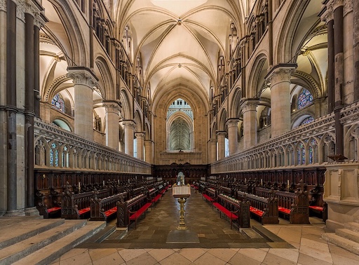 Site of Thomas Becket’s shrine inside Canterbury Cathedral