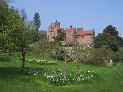 Peaceful pond in the gardens of Chartwell surrounded by greenery
