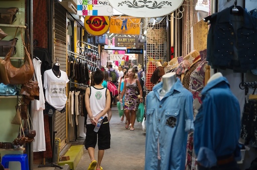 Colorful clothes at Chatuchak Market