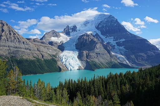 Berg Lake at the base of Mount Robson