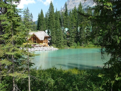 Emerald Lake in winter snow