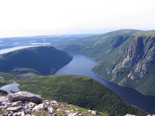 Western Brook Pond fjord in Gros Morne
