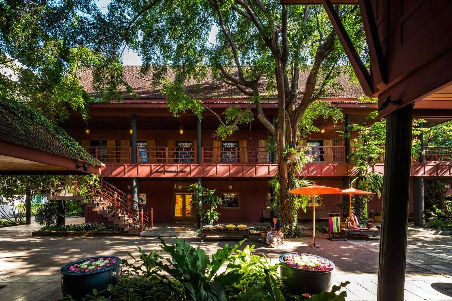 Traditional Thai teak house at Jim Thompson museum