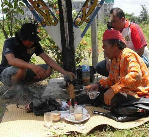 Dayak Shaman during a Ritual