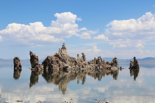Mono Lake’s famous tufa towers rising from the saltwater