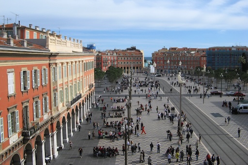 Pebble beach in Nice, French Riviera