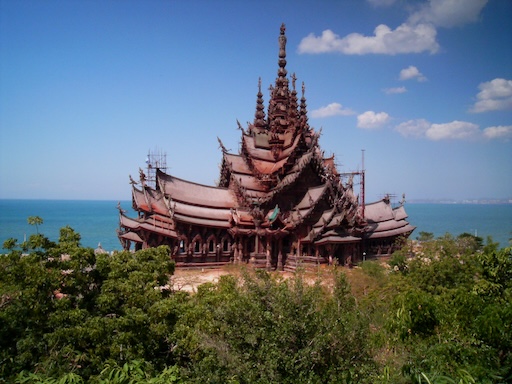 Sanctuary of Truth from the front with intricate carvings