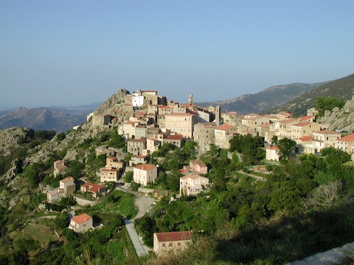 Corsican mountain trail through the GR20