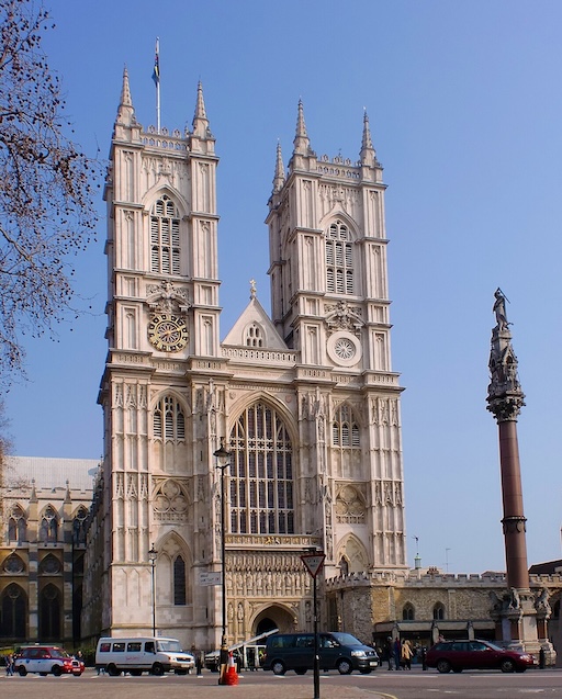 Interior view of Westminster Abbey’s nave