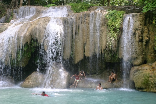 The emerald pools of Erawan Falls